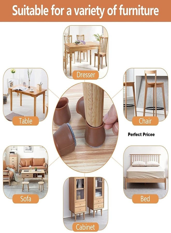 Perfect Pricee 4pc Silicone Chair Leg Floor Protectors Rubber Chair Leg Caps Furniture Protector to Prevent Scratches, Reduce Noise, Anti-Slip |Stool, Table (Multicolour) - Image 3